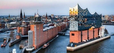 Thousands Of Spectators Gathered At The Elbe Philharmonic Hall in Hamburg, Ge...